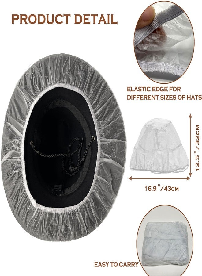 VEEBELL 2 Pack Cowboy Hat Rain Protectors - Men's Waterproof Hat Covers for Dust & Rain (XXL) - Image 2