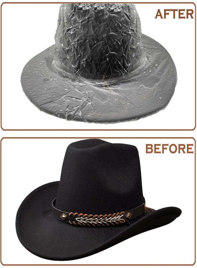 VEEBELL 2 Pack Cowboy Hat Rain Protectors - Men's Waterproof Hat Covers for Dust & Rain (XXL) - Image 3