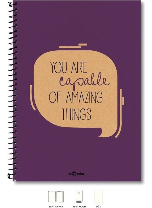 A4 Notebook Square 200 pages Purple Eco