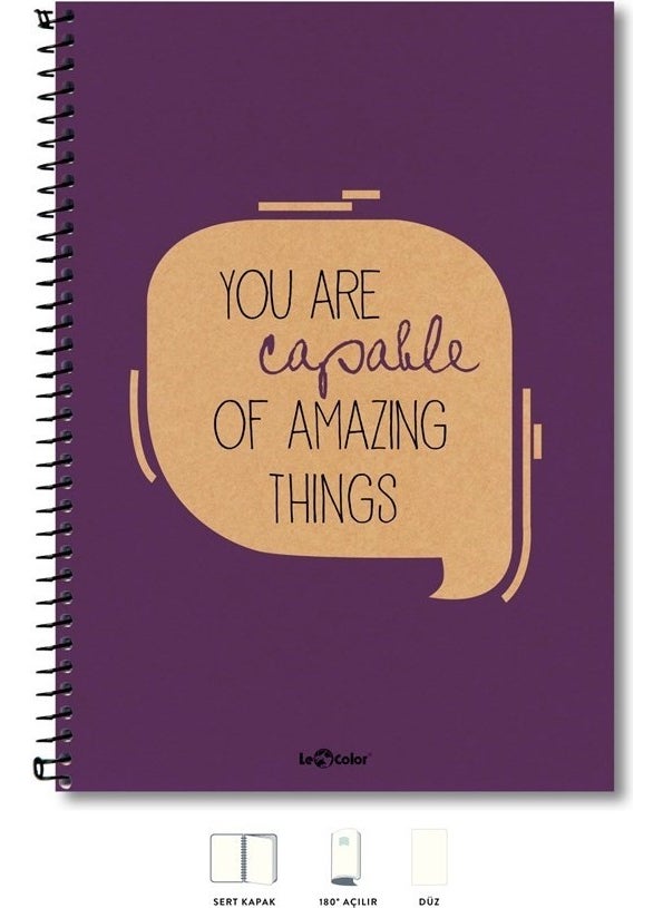Le Color - A4 Notebook Square 200 pages Purple Eco - Image 1