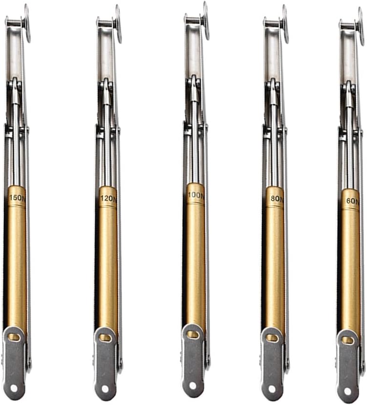 klarako 1PCS Flap Stay Damper Gas Spring, Only Open Down The Door, Gas Springs Hinge Slow Down Drop Leaf, Kitchen Cabinet Cupboard Door Hinges klarakoSilver 150N, as described - Image 5