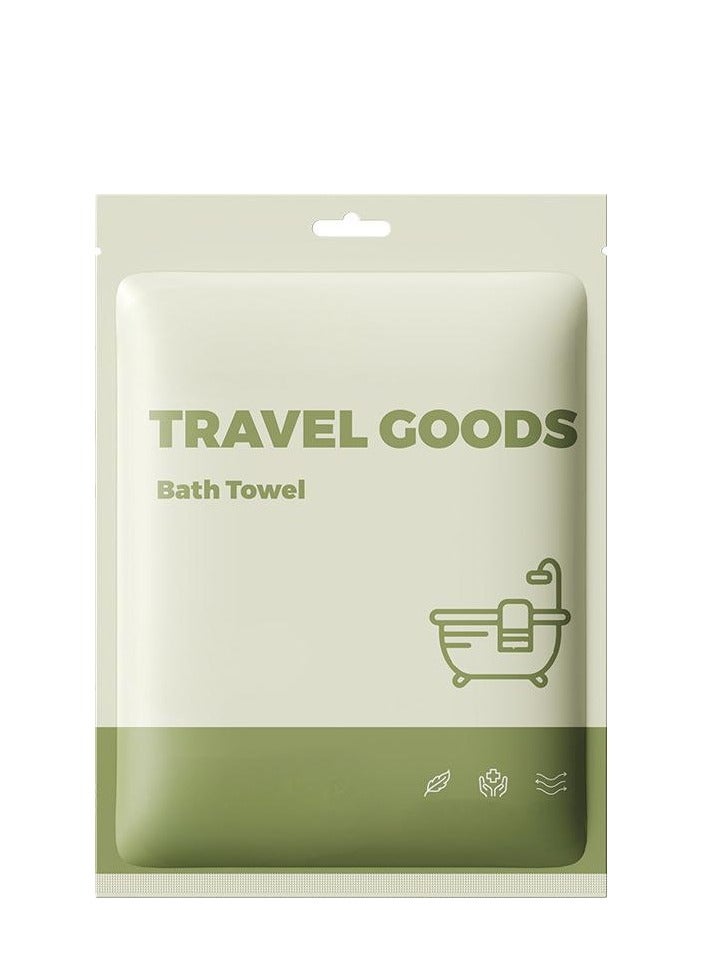 قطعة واحدة من منشفة الحمام الملفوفة بشكل فردي، منشفة حمام محمولة قابلة لإعادة الاستخدام، منشفة حمام رياضية للصالونات والتخييم والمشي لمسافات طويلة في الفنادق. - Image 1