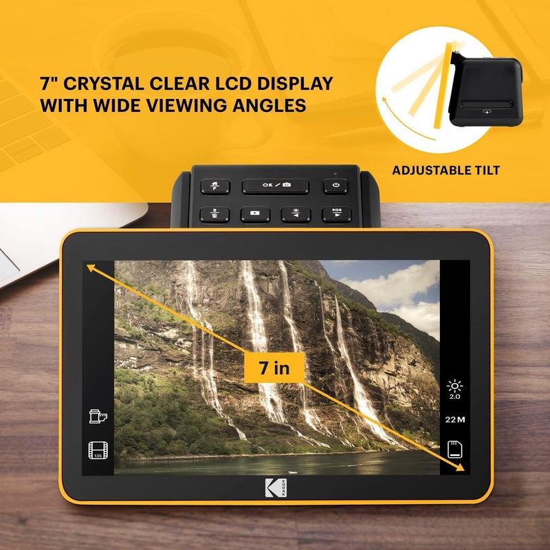 Kodak Kodak Slide N Scan Digital Film Scanner 7 Screen  Negative Film and Slide Digitzer Convert Color  BW Negatives  35mm 126mm 110 mm Film to 22MP JPEGs with 64GB SD Card  Card Reader  - Image 4