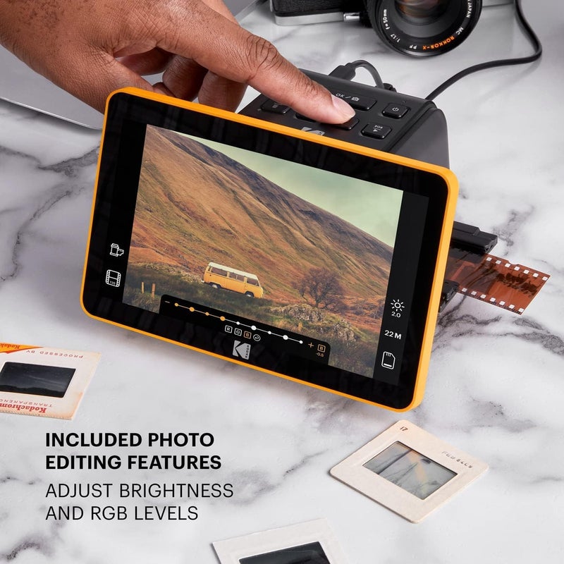 Kodak Kodak Slide N Scan Digital Film Scanner 7 Screen  Negative Film and Slide Digitzer Convert Color  BW Negatives  35mm 126mm 110 mm Film to 22MP JPEGs with 64GB SD Card  Card Reader  - Image 2