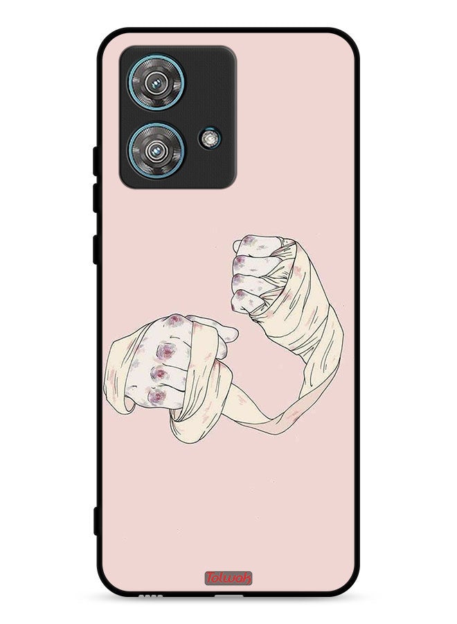 Tolwak Motorola Edge 40 Neo 5G Protective Case Cover Fighter Art  - Image 1