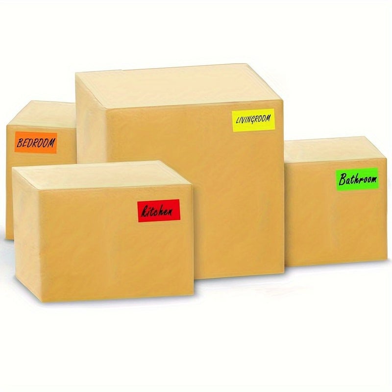 300pcs Colorful 3x1.5 Inch Rectangle Labels for Inventory Moving Boxes Bins - Image 3