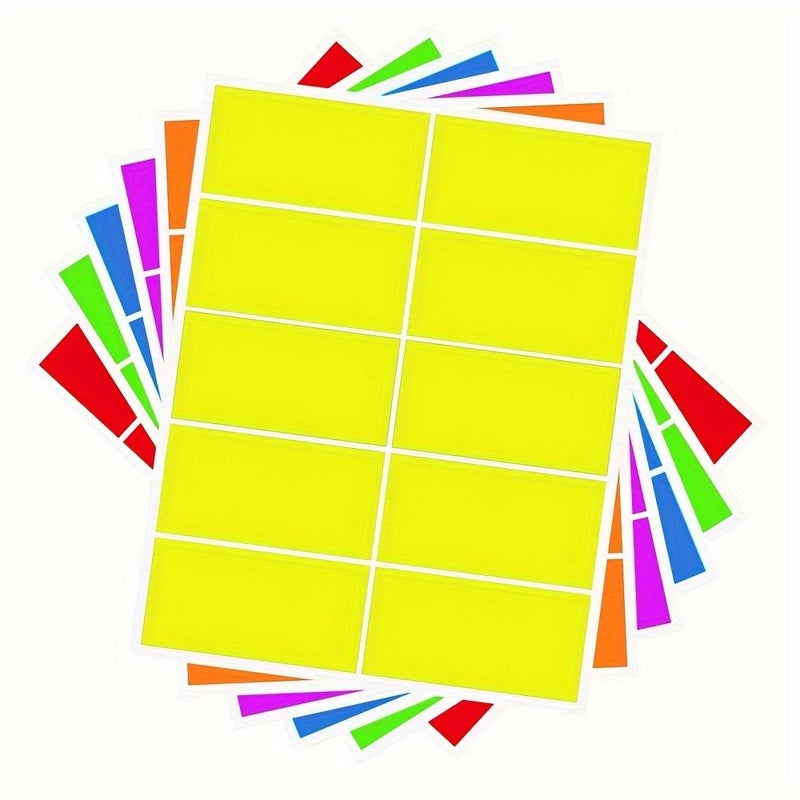 300pcs Colorful 3x1.5 Inch Rectangle Labels for Inventory Moving Boxes Bins - Image 4