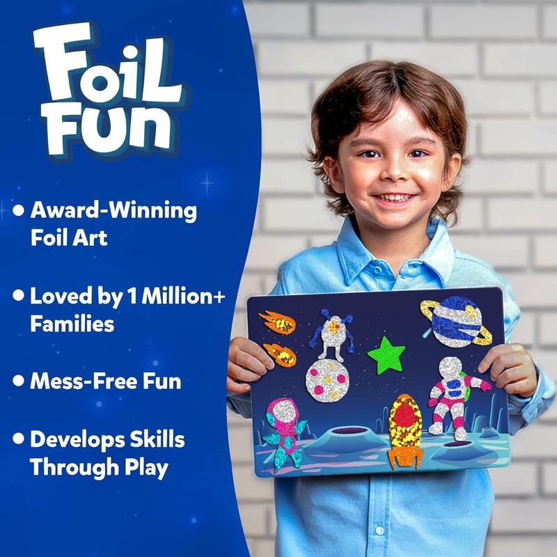 Skillmatics Foil Fun - Space, No Mess Art & Craft Kit for Kids, DIY Creative Activity, Travel Toys, Perfect Gifts for Girls & Boys Ages 4, 5, 6, 7, 8, 9 - Image 2