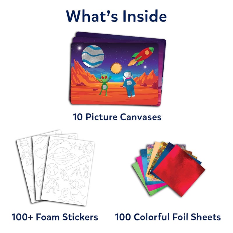 Skillmatics Foil Fun - Space, No Mess Art & Craft Kit for Kids, DIY Creative Activity, Travel Toys, Perfect Gifts for Girls & Boys Ages 4, 5, 6, 7, 8, 9 - Image 3