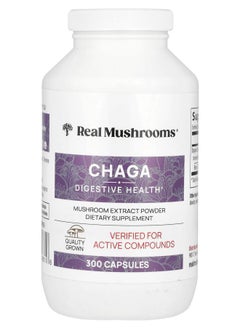 Real Mushrooms Chaga Mushroom Extract Powder 300 Capsules 