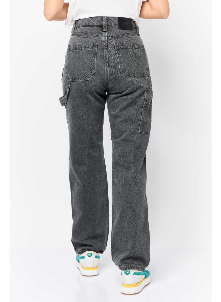 ESPRIT - Women Regular Fit Washed No Stretch Jeans, Black - Image 1