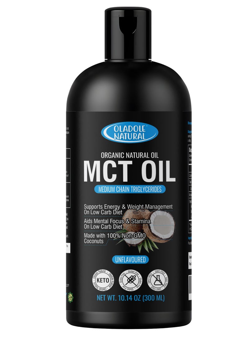 Oladole Natural Organic MCT Oil 300ml - Pure, Unflavored from Coconut - Image 1