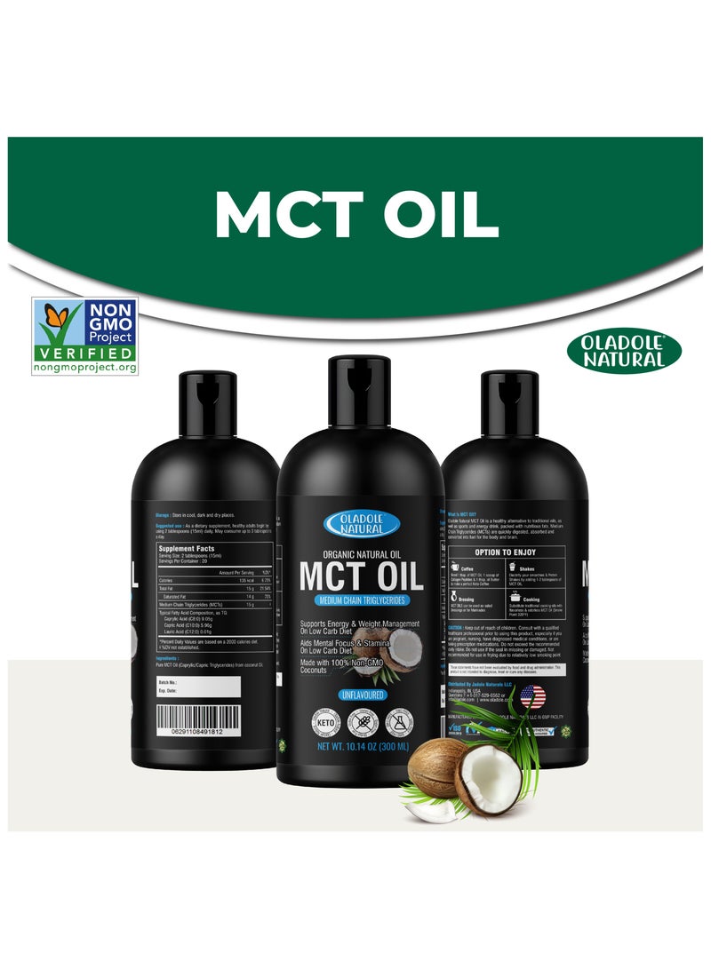 Oladole Natural Organic MCT Oil 300ml - Pure, Unflavored from Coconut - Image 4
