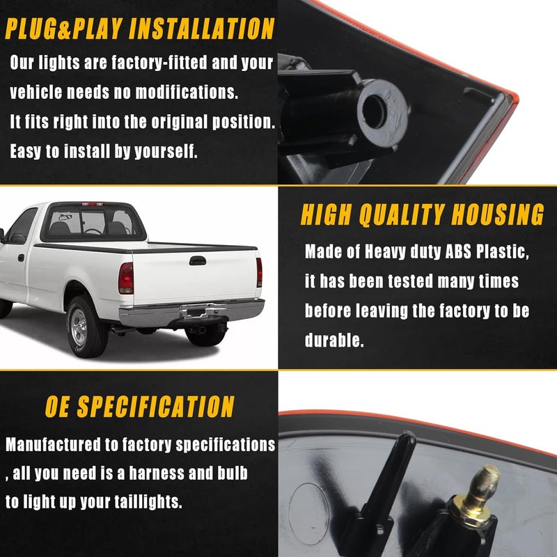 Boine Tail Light for 1997-2003 Ford F150 & 1999-2007 F250 F350 F450 F550 Super Duty - Image 4