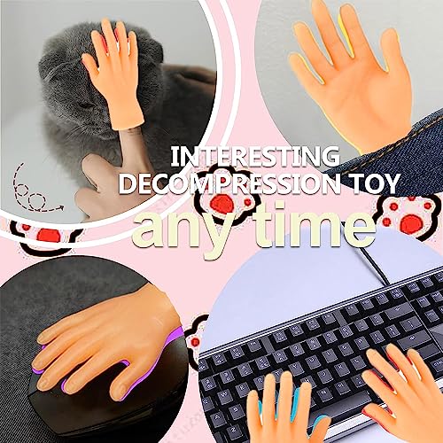 fnqiank 30 Pcs Tiny Finger Hands Mini Rubber Finger Puppets Miniature Small Hands Ealistic Cute Little Hand Finger for Gifts Puppet Show Prank Gag Performance Party Favors - Image 5