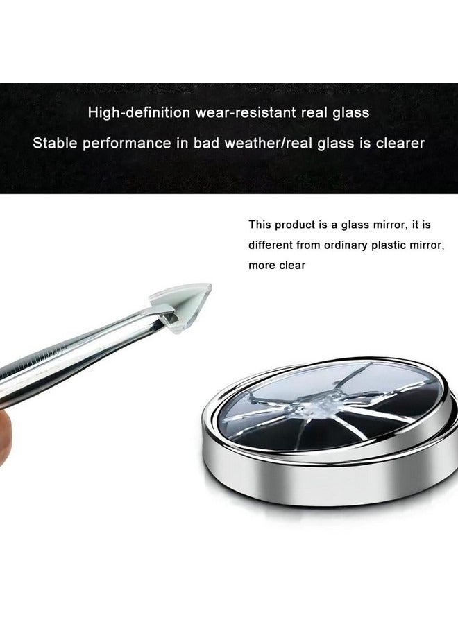Beauenty 2 Pack Blind Spot Mirror, 2 Inch Round 360° Angle Adjustable HD Glass Convex Rear View Mirrors with Frame Accessories for Car SUV Trucks Motorcycles - Image 3