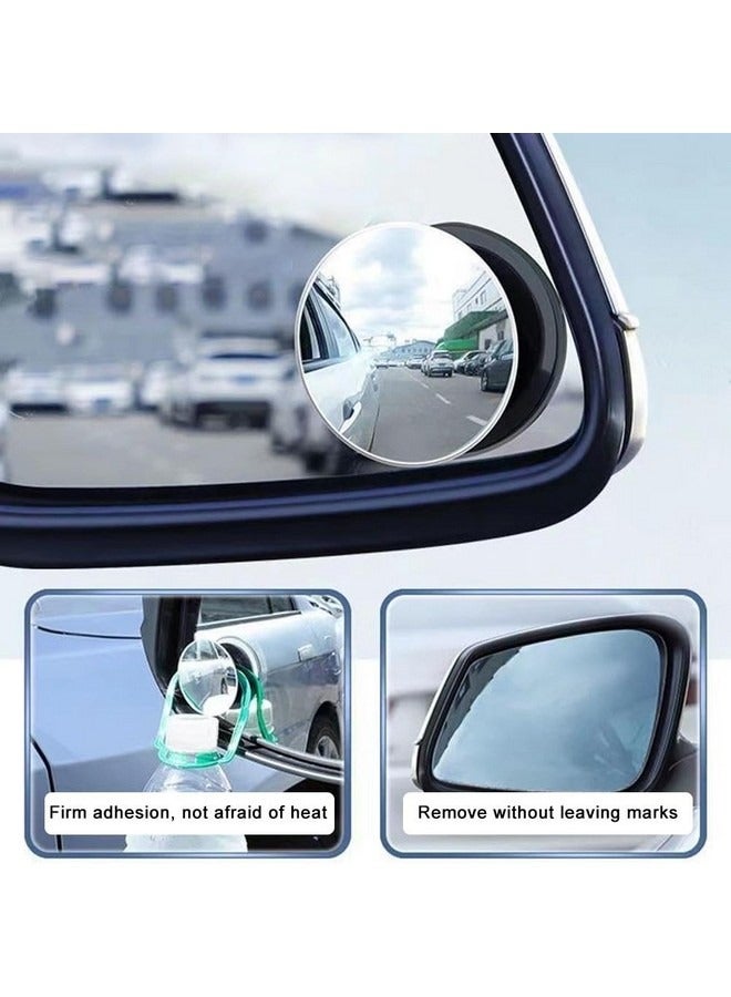 Beauenty 2 Pack Blind Spot Mirror, 2 Inch Round 360° Angle Adjustable HD Glass Convex Rear View Mirrors with Frame Accessories for Car SUV Trucks Motorcycles - Image 4
