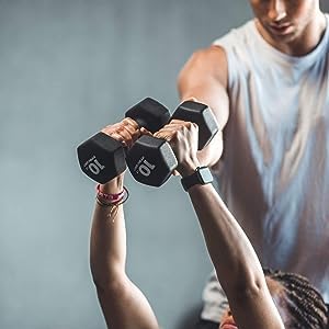 KAKSS Neoprene Fixed Dumbbells Sets (Proudly Made in India, Black, 1kg Pair) - Image 2