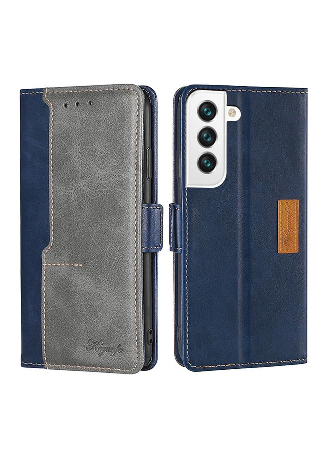 S-TOP Case For Samsung Galaxy S22+ 5G Retro Texture Contrast Color Side Buckle Horizontal Flip Leather Case with Holder & Card Slots & Wallet - Image 2