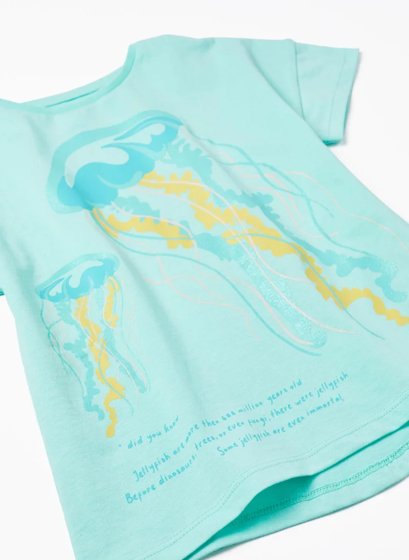 Zippy Zippy Cotton T-shirt for Girls Jellyfish