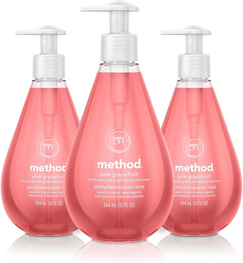 Method Gel Hand Soap Pink Grapefruit 12 oz 3 pack Packaging May Vary