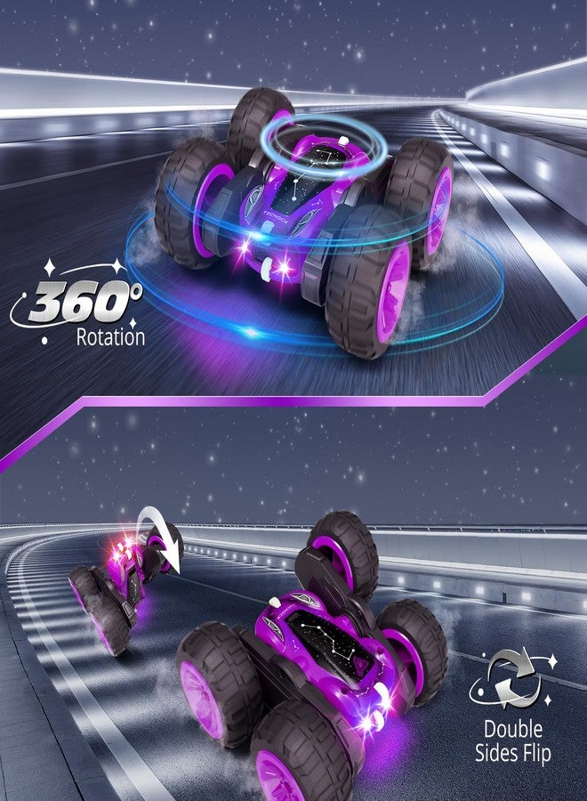 Tecnock Remote Control Car for Kids, 2.4GHz RC Car with USB-C Easy Charging, 4WD Double Sided 360° Rotates and Flips RC Stunt Car, Toys Gift for Boys and Girls - Image 4