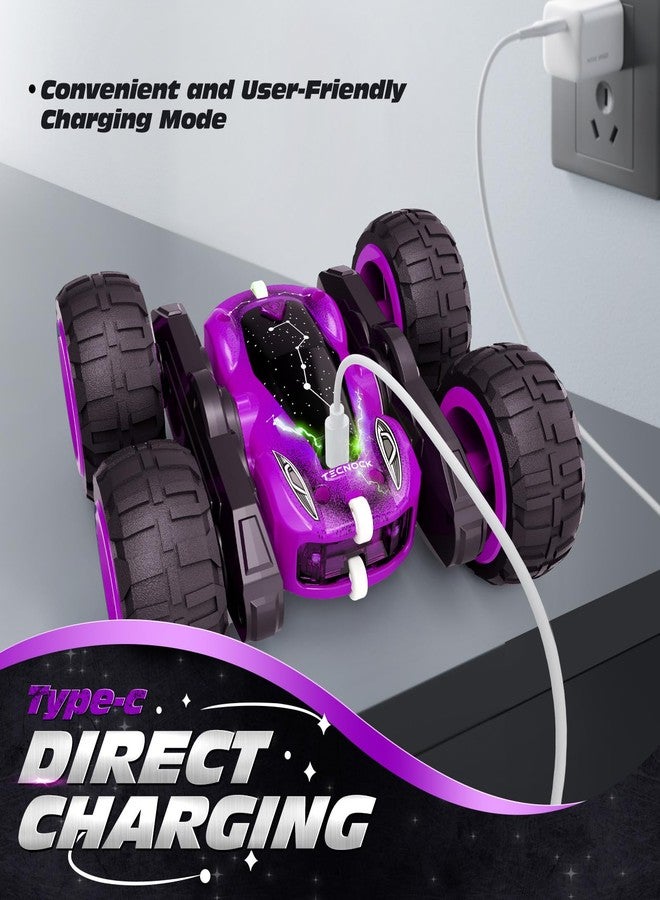 Tecnock Remote Control Car for Kids, 2.4GHz RC Car with USB-C Easy Charging, 4WD Double Sided 360° Rotates and Flips RC Stunt Car, Toys Gift for Boys and Girls - Image 3
