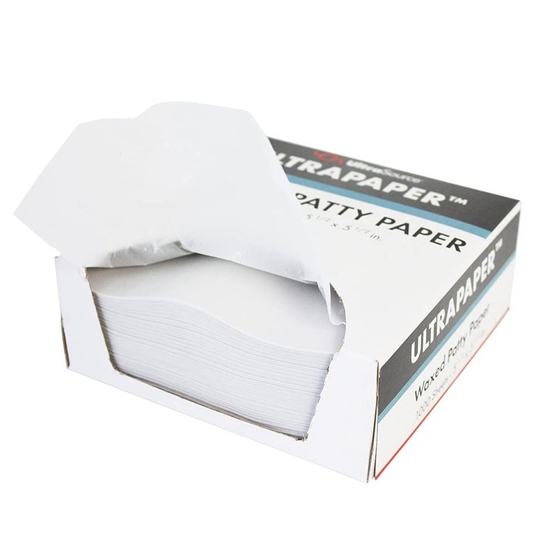 UltraSource-192033 UltraPaper Hamburger Patty Paper, 5.5" x 5.5" Squares (Pack of 1000) - White - Image 2