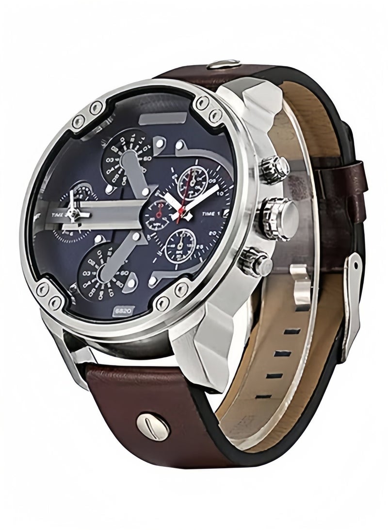 Waterproof Leather Men's Wristwatch 6820 - Image 2