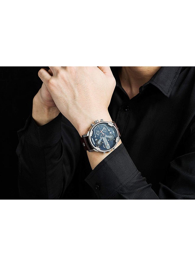 Waterproof Leather Men's Wristwatch 6820 - Image 5