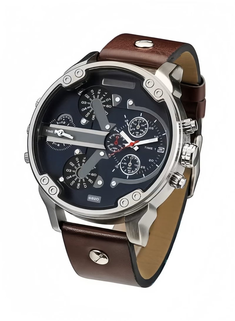 Waterproof Leather Men's Wristwatch 6820 - Image 3