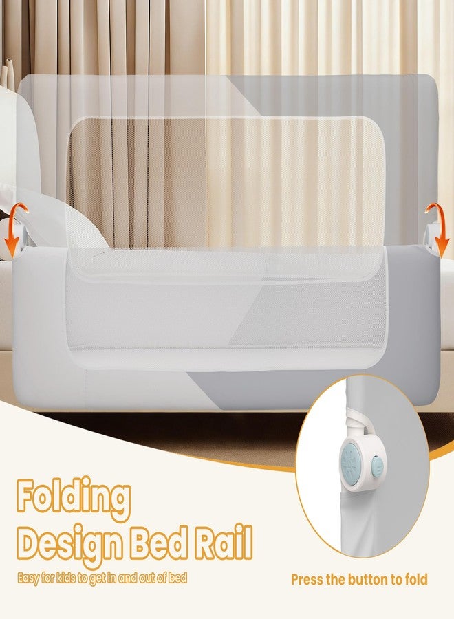 DwelSpire Foldable Bed Rail, 57in Reinforced Carbon Steel Frame & Connectors, Breathable Cationic Fabric - Safety Bed Rail Fits Queen, King, Twin, Full, No-Tool Easy Setup - Image 5
