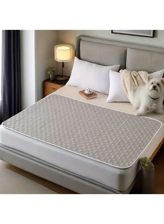 Sky Blue Anti Slip Urine Pad 39 37x59 06 Inch Durable Polyester Pet Training Mat - Image 2