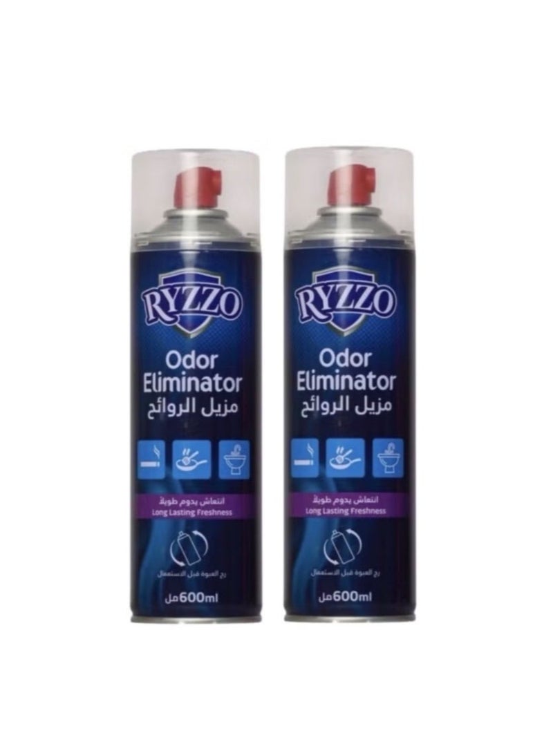 RYZZO Two bottles of deodorizing and air freshening spray – long-lasting freshness – large size 600ml - Image 1