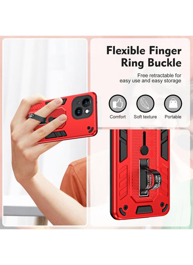 erorex Case For iPhone 14 Plus Variety Brave Armor Finger Loop Holder Phone Case  - Image 5