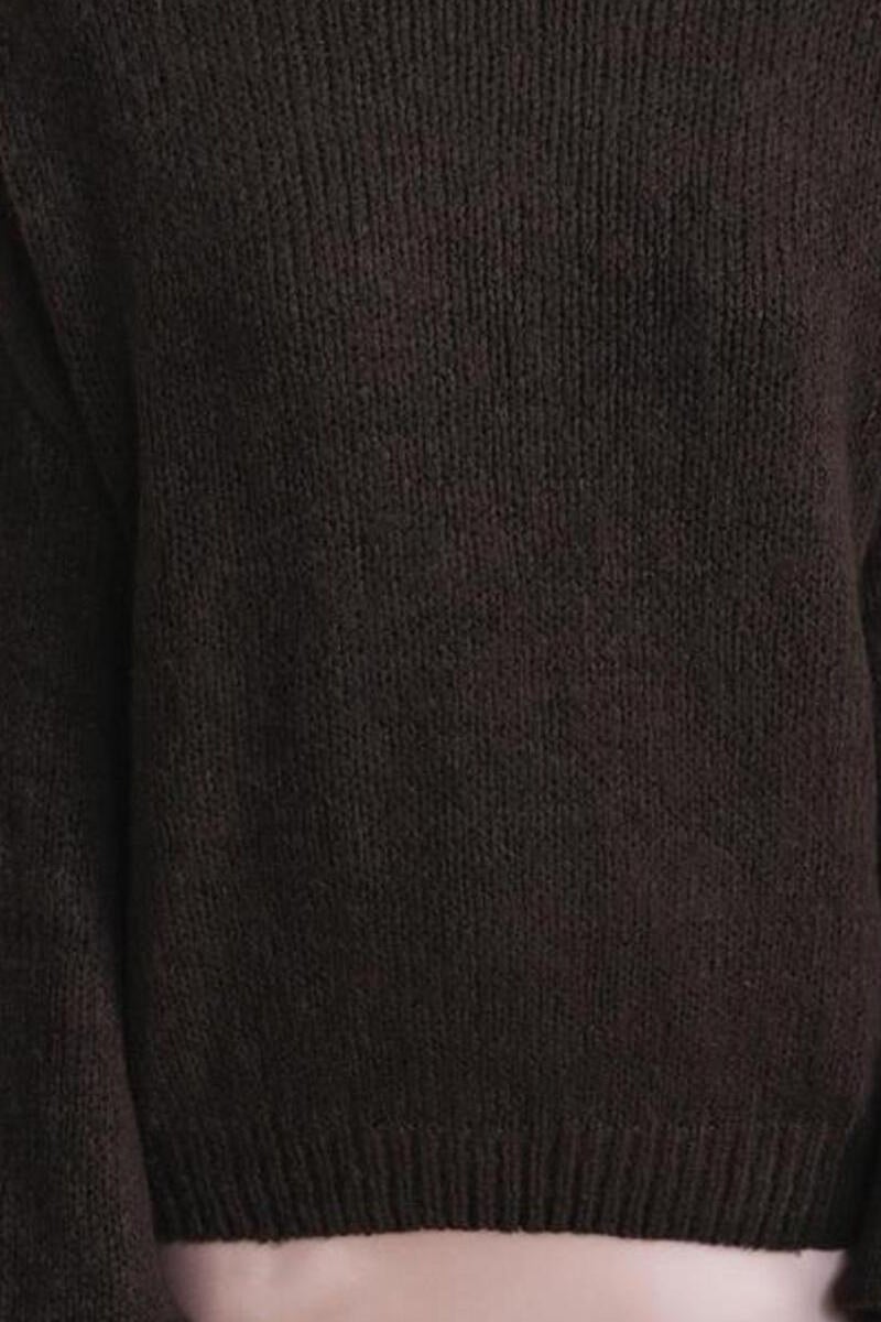 Mixray Relaxed Fit Crew Neck Thick Knit Sweater - Image 4