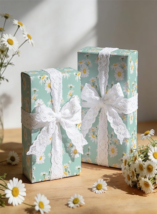 Geluode Daisy Floral Wrapping Paper, Groovy Boho Spring White Daisies Garden Floral Mint Green Gift Wrap Paper, 4 Sheets Folded Flat 20x28inches Per Sheet For Birthday Party Wedding DIY Crafts - Image 5