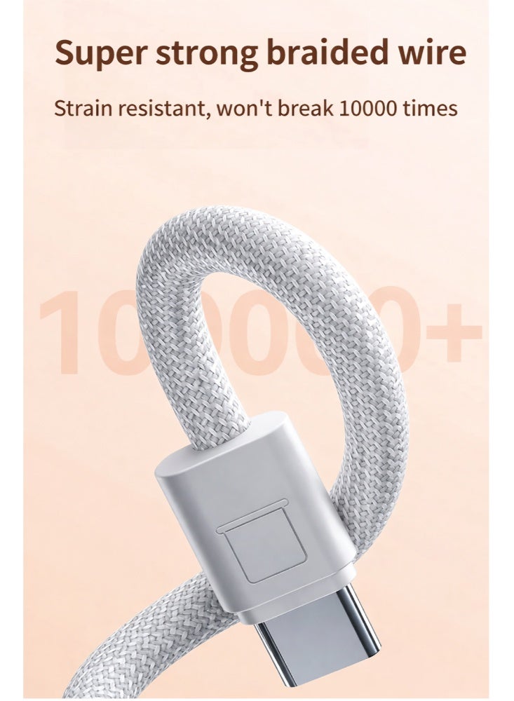 AVOO Power Bank Portable Charger, Compact & Lightweight 10000mAh, 22.5W PD Fast Charging with Dual Built-in Cables – Elegant Silver Portable Battery for iPhone, Samsung & Android Devices - Image 4