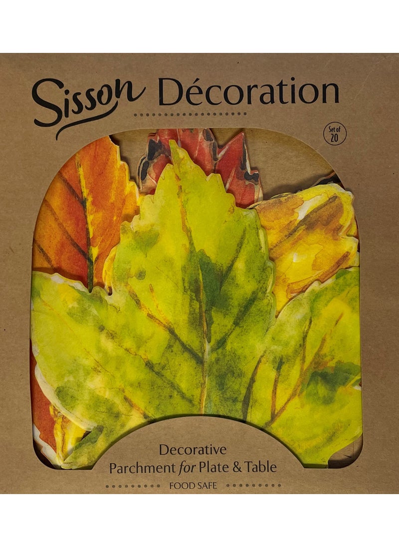 Sisson Distribution Parchment Paper Leaves for Cheese  Charcuterie Boards  Sisson Distribution Leaves Pack of 20 Artist Leaves 