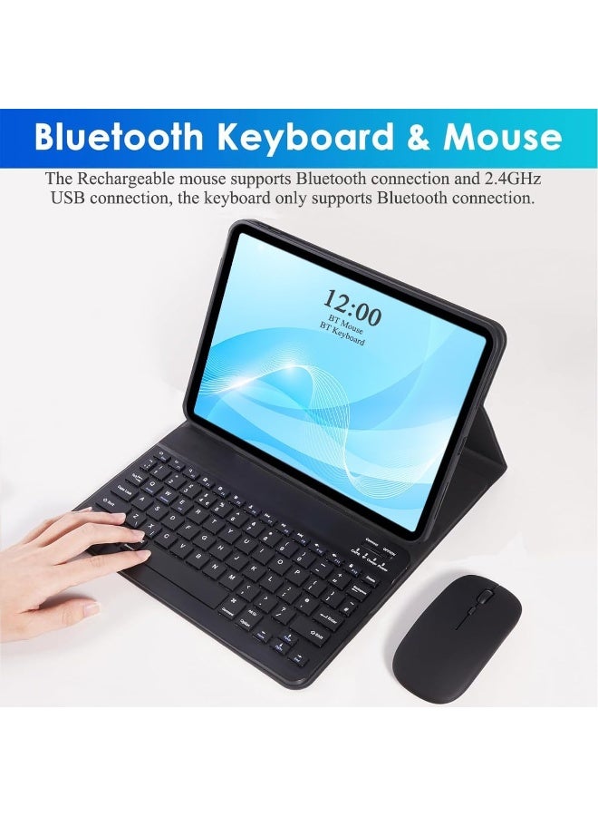 【Arabic English】Keyboard Case with Mouse for Honor Pad X8a 11-inch (2024 Model), Detachable Magnetic Rechargeable, Bluetooth Keyboard Case Cover with Wireless Bluetooth Mouse - Image 3