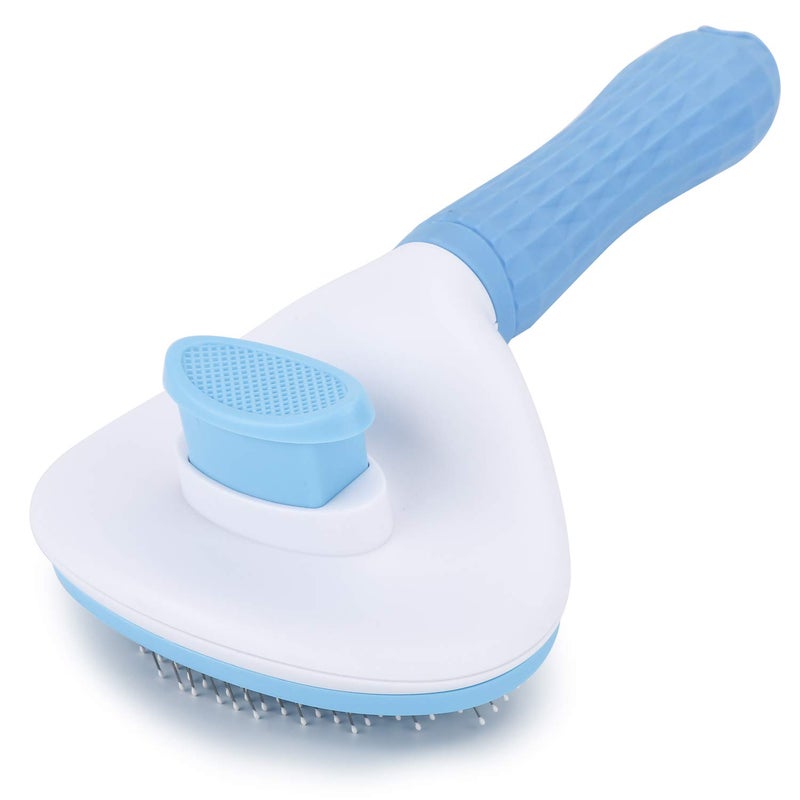Depets Self Cleaning Slicker Brush, Dog Cat Bunny Pet Grooming Shedding Brush - Easy to Remove Loose Undercoat, Pet Massaging Tool Suitable for Pets with Long or Short Hair - Image 1
