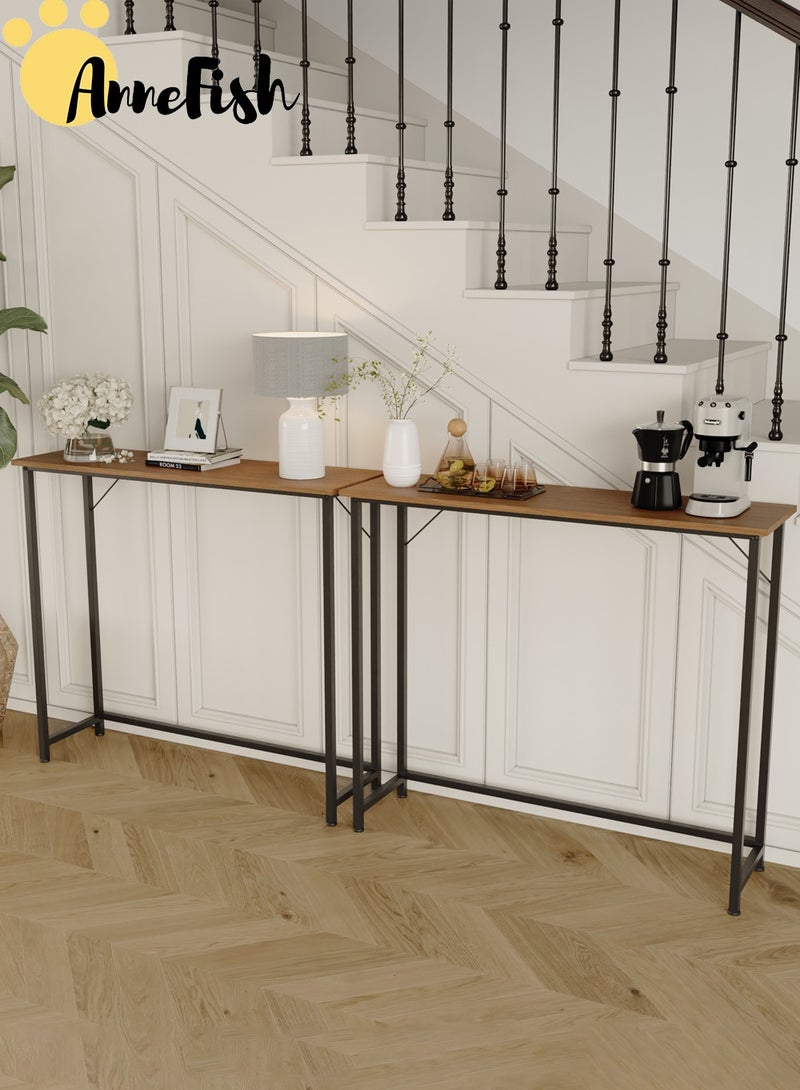 آن فش طاولتان كونسول مقاس 100*30*80 سم، مناسبتان للمدخل، وطاولة قهوة عصرية، وطاولة طعام، وطاولة عرض، وطاولة عرض للمطبخ أو غرفة المعيشة أو غرفة النوم. - Image 1