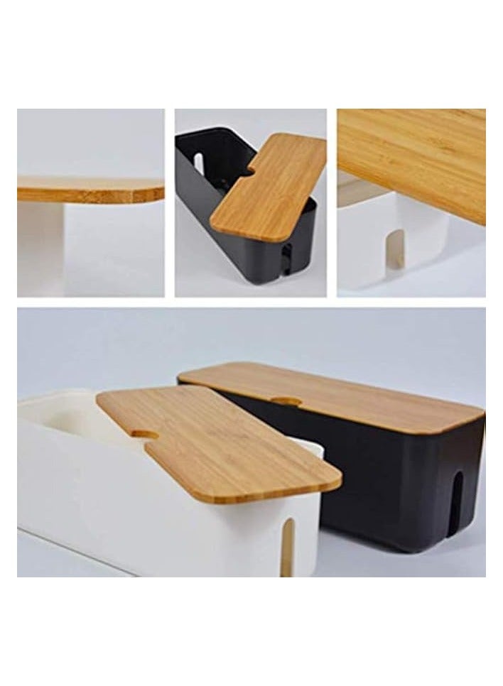 erorex Cable Organisers Box, Wire Management Cable Storage Box Extension Box Power Strip Cable Tidy Box Hide Extension Lead and Electrical Cables Cable Management Storage Box - Image 4