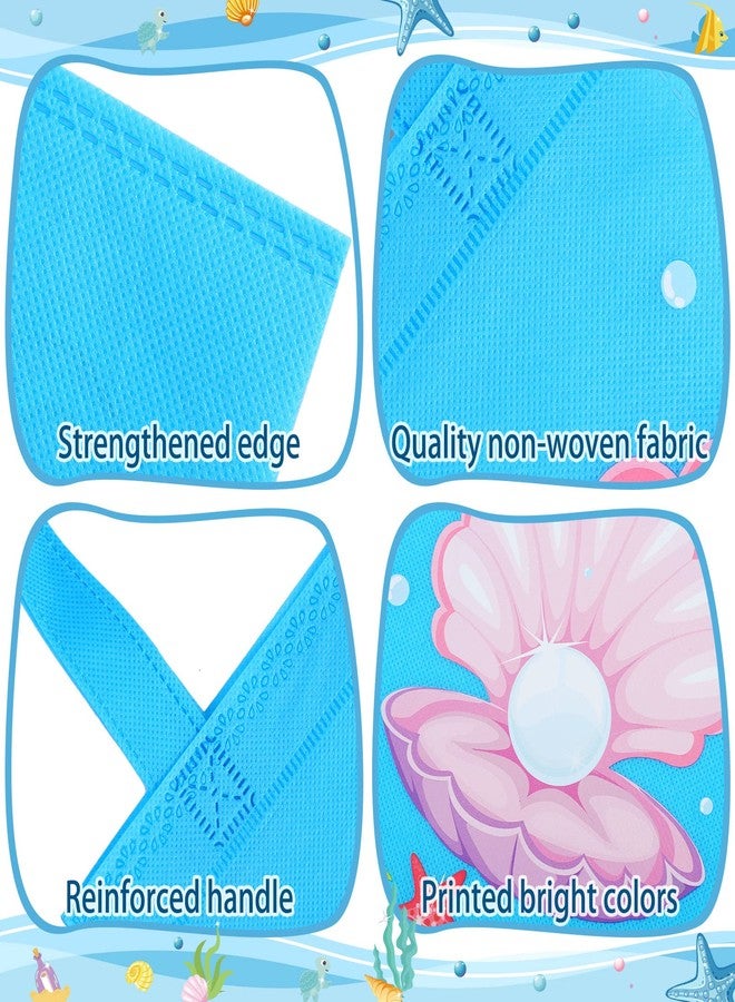 فيرايكل مجموعة فيرايكل من 24 كيس هدايا بتصميم حورية البحر تحت الماء، مزينة برسومات حيوانات بحرية، مثالية لحفلات استقبال المولود الجديد وأعياد الميلاد. - Image 4