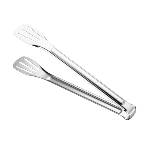 KRESHU Kitchen Tongs Stainless Steel Locking Cooking Barbecue Grilling Food Clips Kitchen Clamps Sturdy High Resistant Heat Tongs | 304 Stainless Steel, BBQ Tong (Pack 1) - Image 1