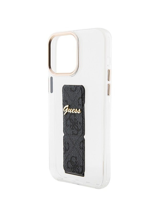GUESS Grip stand Clear Case with Guess Logo for iPhone 15 Series - Clear - iPhone 15 Pro Max  - Image 2