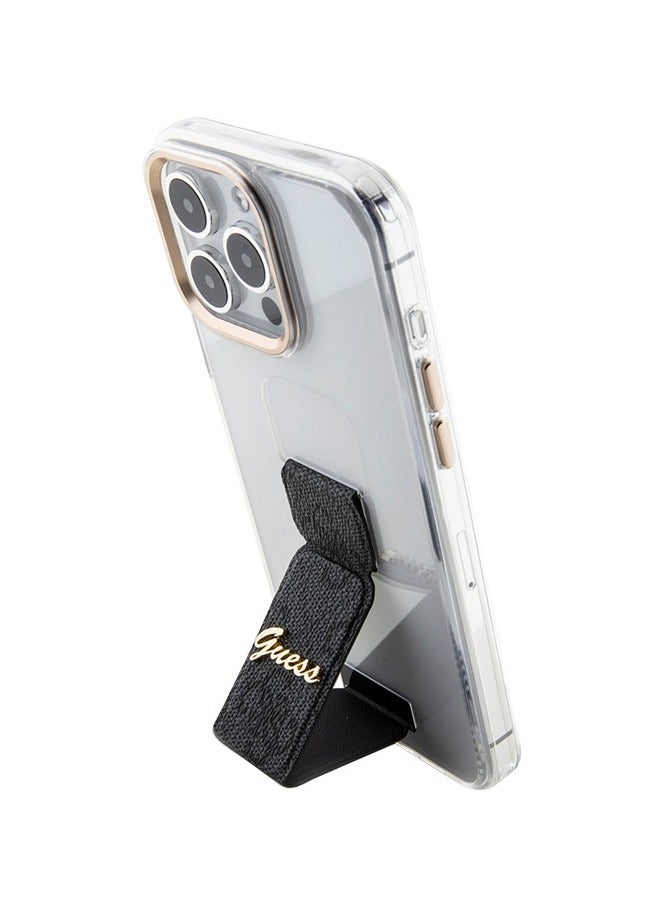 GUESS Grip stand Clear Case with Guess Logo for iPhone 15 Series - Clear - iPhone 15 Pro Max  - Image 3