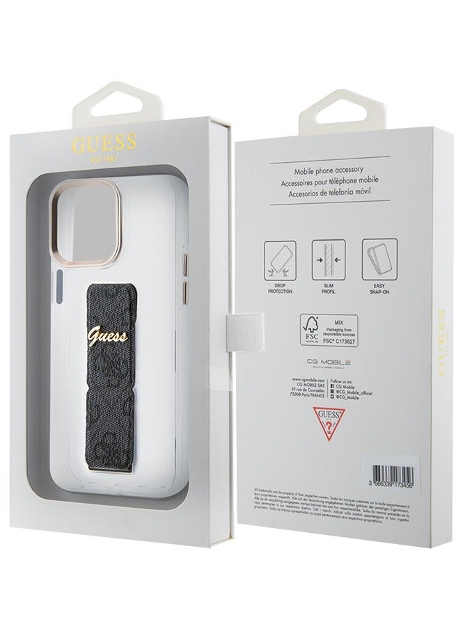 GUESS Grip stand Clear Case with Guess Logo for iPhone 15 Series - Clear - iPhone 15 Pro Max  - Image 5