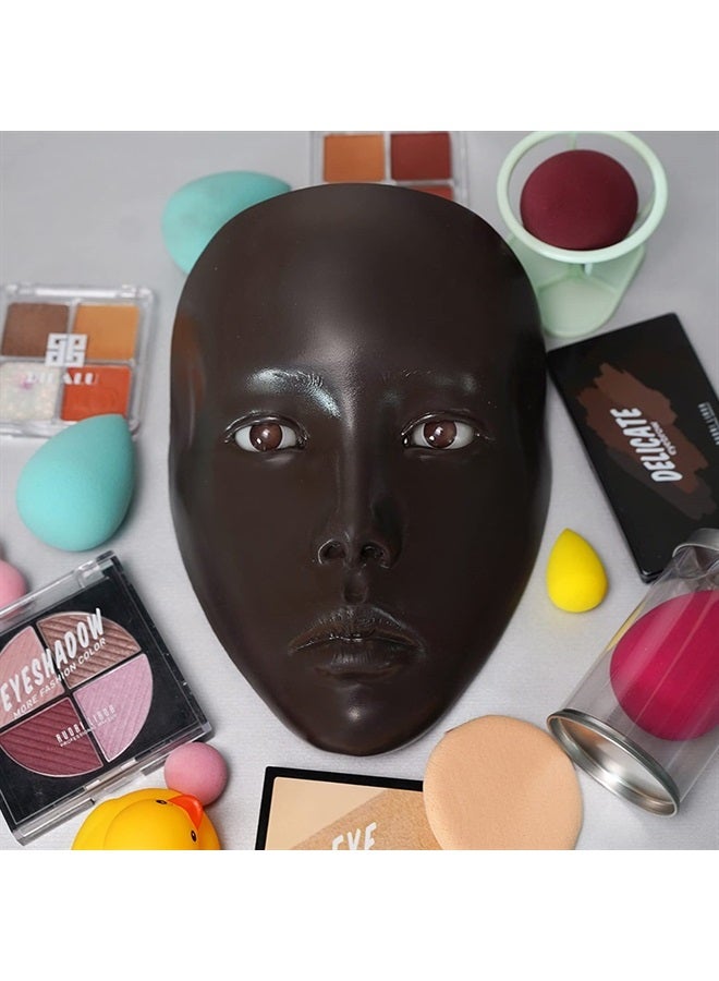 getpuchra 3D Makeup Practice Face Board,Silicone Makeup Mannequin Face, Reusable Beginners to practice eyesmakeup Face Eyes Silicone False Cosmetologist,Makeup Artist Full Face Practice Eyelash Eyeshadow Eyelin - Image 4