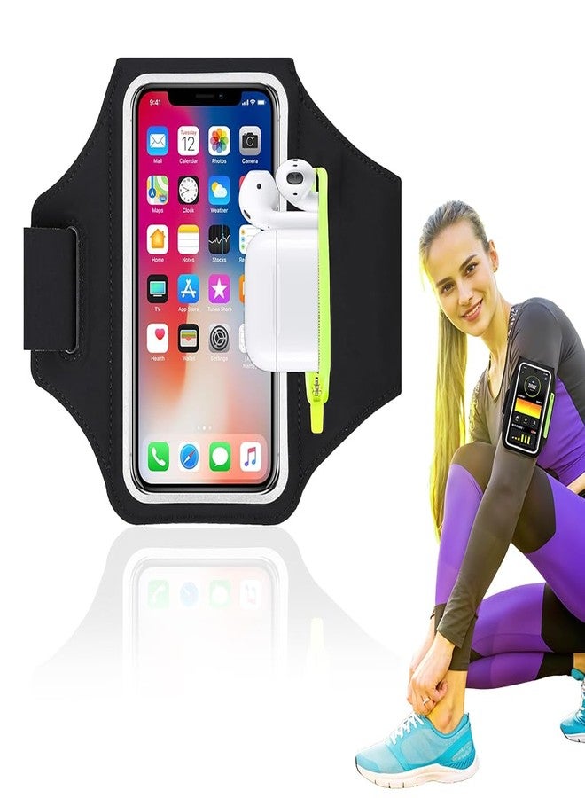 برو بيروس سوار بروبيروس® للجري للرجال والنساء، شاشة لمس 6.7 بوصة، حامل هاتف مع جيب بسحاب، جيب للمفاتيح/البطاقات، سوار رياضي قابل للتعديل ومقاوم للعرق، خفيف الوزن ومريح أثناء التمارين. - Image 1